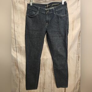 7 For All Mankind Gwenevere Skinny Jeans Dark Wash Size 28